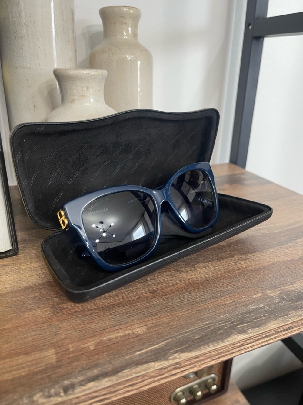 Balenciaga Sunglasses - Model BB0102SA-001 in Navy - BRAND NEW 💙 - Picture 11 of 11